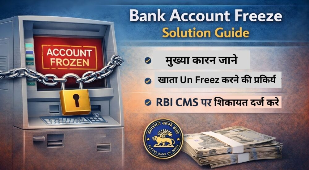 bank account freeze solution and complaint process in hindi