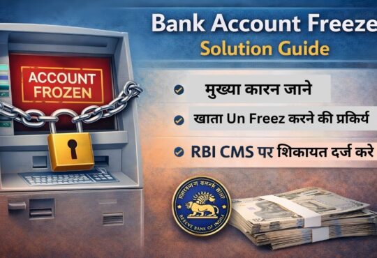 bank account freeze solution and complaint process in hindi