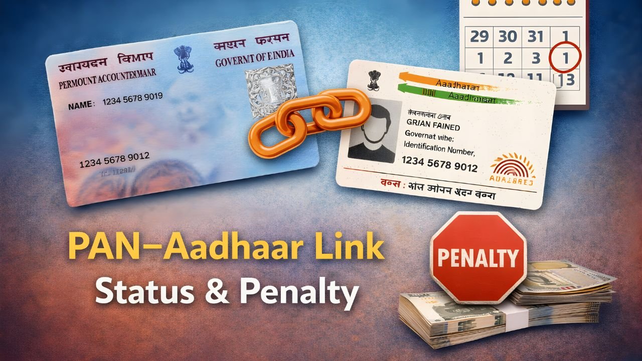 pan aadhaar link status and penalty guide in hindi