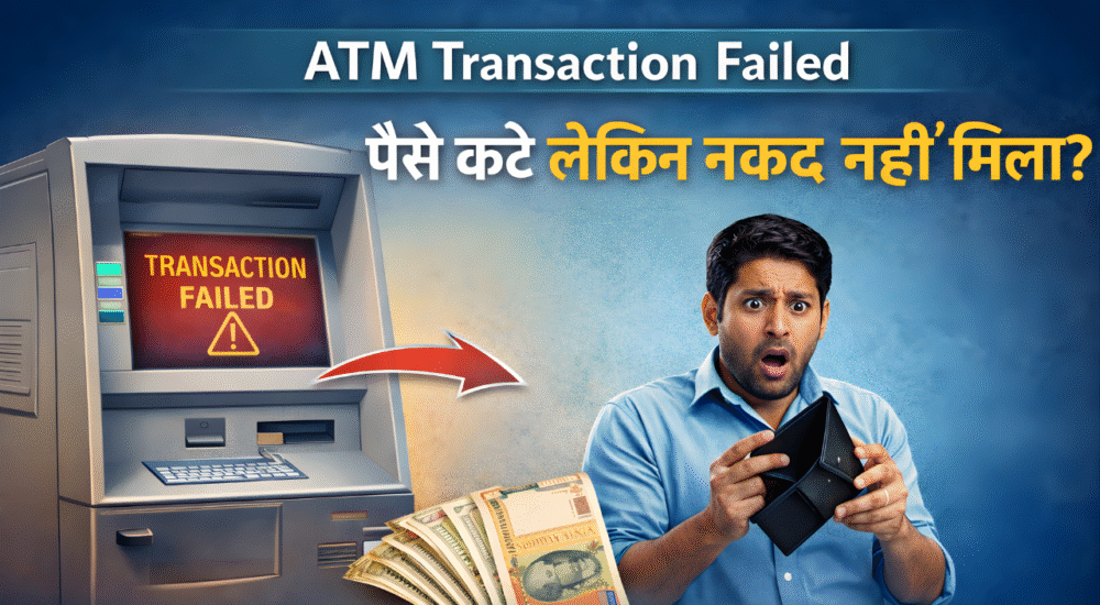 ATM cash not received but amount debited guide in Hindi