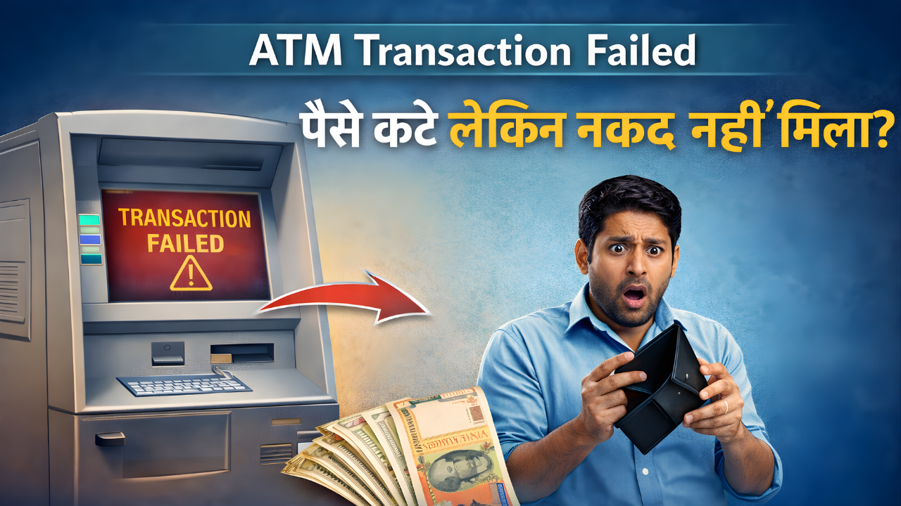 ATM cash not received but amount debited guide in Hindi