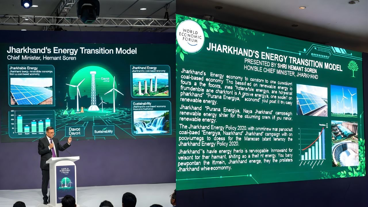 ख्यमंत्री हेमंत सोरेन दावोस और यूके में झारखंड का ऐतिहासिक 'Energy Transition Model