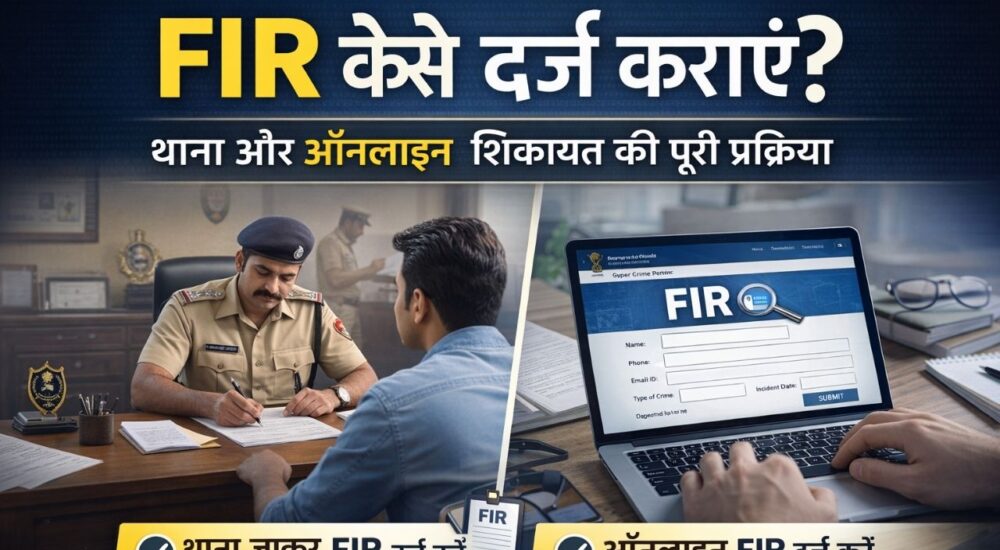 FIR दर्ज कराने की प्रक्रिया – थाना और ऑनलाइन शिकायत का तरीका