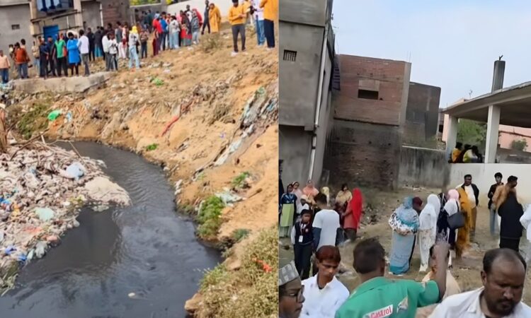 रांची के कांटाटोली स्थित मौलाना आजाद कॉलोनी में नाली हादसा, बहते बच्चों को बचाने के लिए नाले में कूदी मां, एक बच्चा बचा, दूसरे की मौत, इलाके में शोक का माहौल