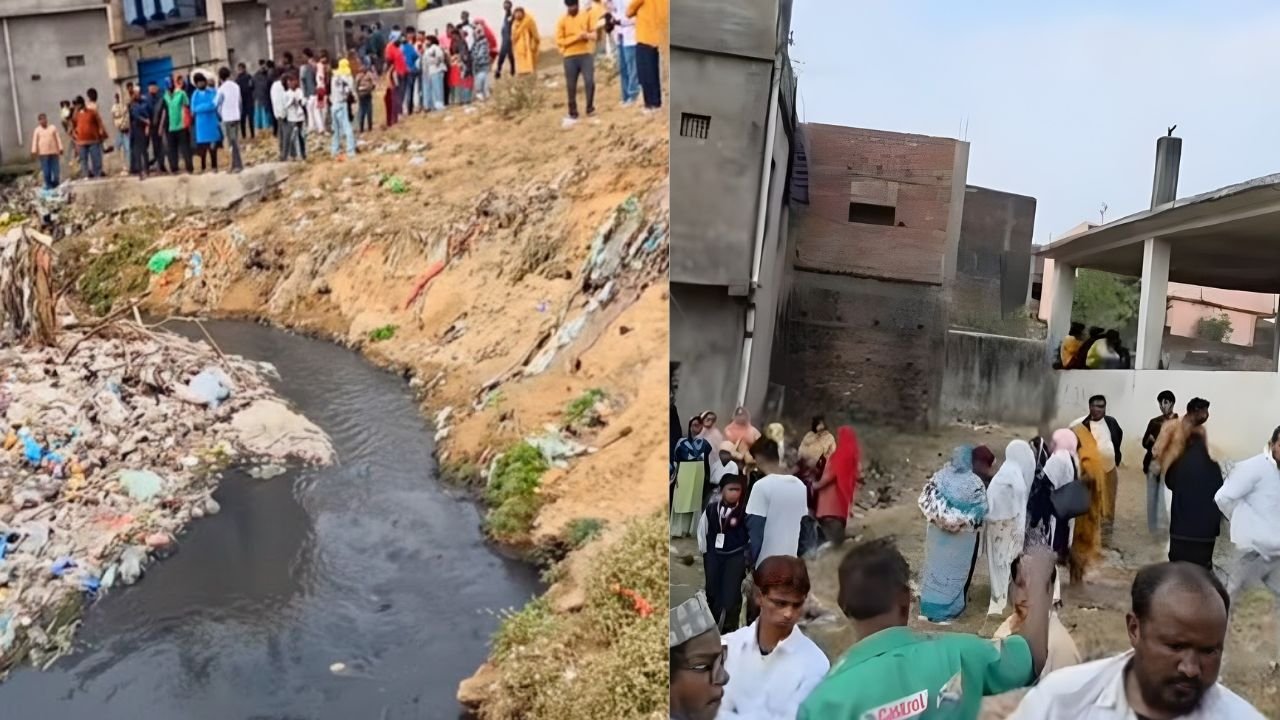 रांची के कांटाटोली स्थित मौलाना आजाद कॉलोनी में नाली हादसा, बहते बच्चों को बचाने के लिए नाले में कूदी मां, एक बच्चा बचा, दूसरे की मौत, इलाके में शोक का माहौल