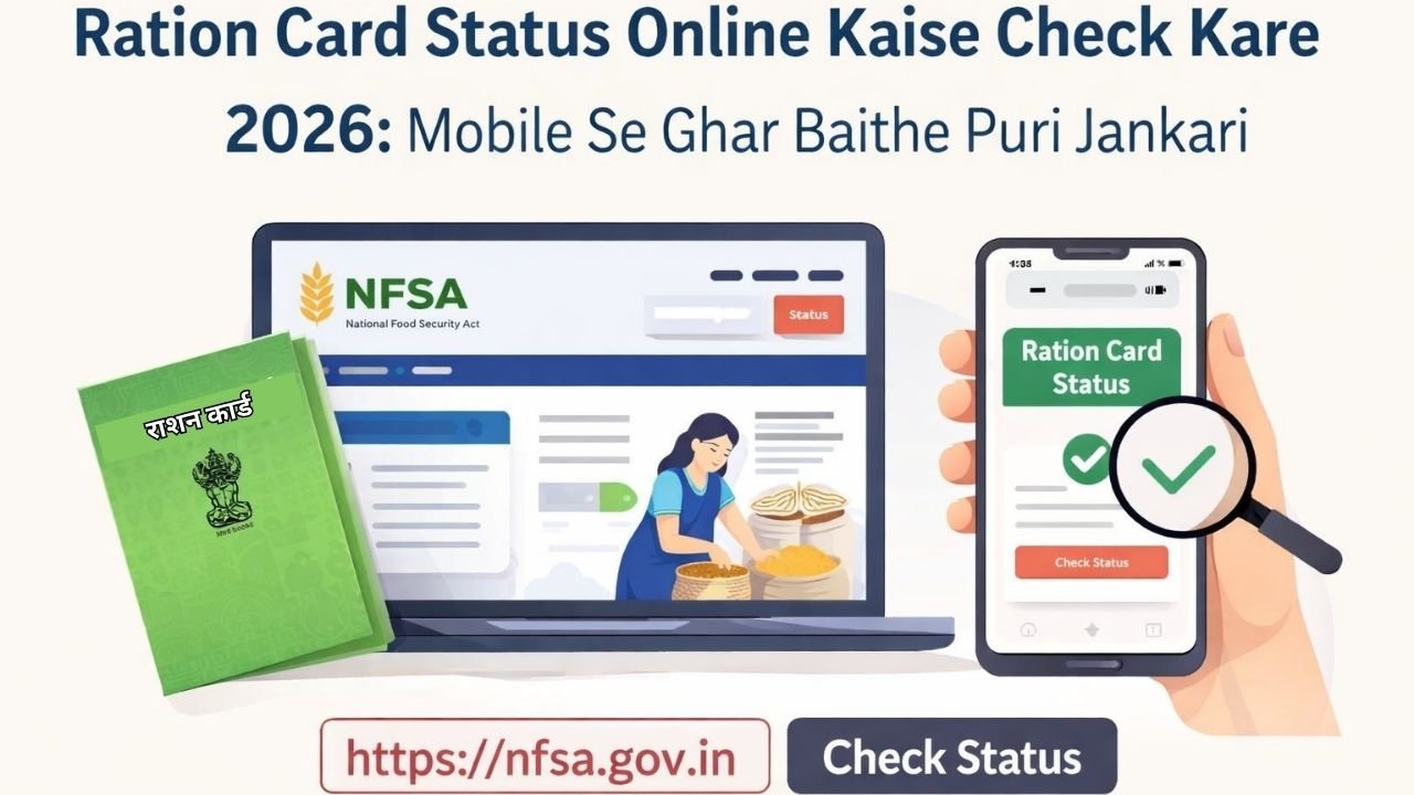 NFSA पोर्टल से राशन कार्ड का स्टेटस ऑनलाइन कैसे चेक करें