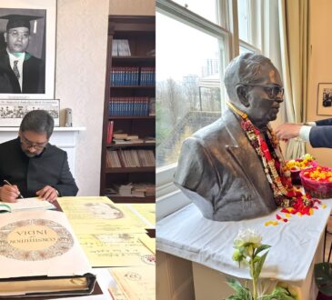 गणतंत्र दिवस पर दावोस दौरे के दौरान लंदन में बाबा साहेब डॉ. भीमराव अंबेडकर को श्रद्धांजलि देते मुख्यमंत्री हेमन्त सोरेन