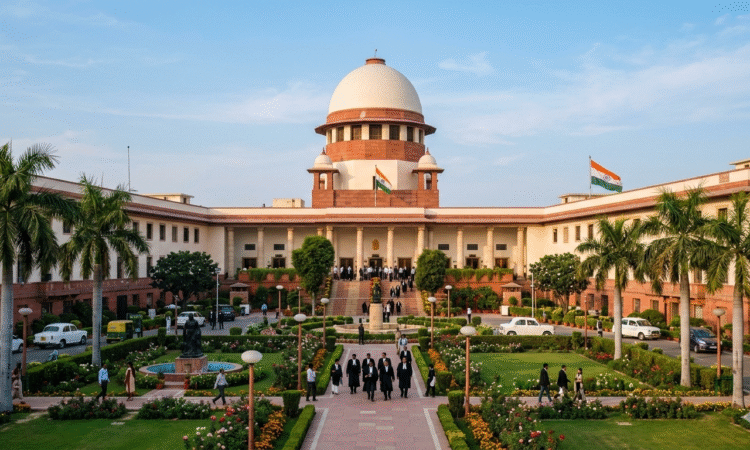 लोकसभा में पेश रिपोर्ट के अनुसार 2016–2025 के बीच सुप्रीम कोर्ट और हाई कोर्ट के जजों के खिलाफ 8,600 से अधिक शिकायतों से जुड़ी खबर का सांकेतिक चित्र।