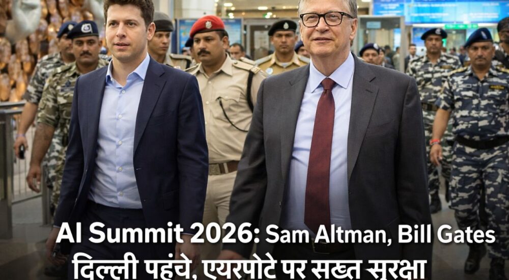 Delhi IGI Airport Terminal 3 interior during India AI Impact Summit 2026 with international arrivals