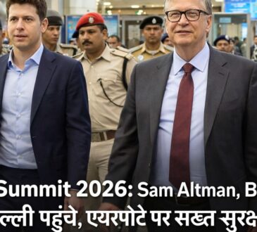 Delhi IGI Airport Terminal 3 interior during India AI Impact Summit 2026 with international arrivals
