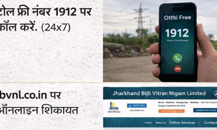 रांची में बिजली कटौती शिकायत प्रक्रिया, JBVNL टोल फ्री नंबर 1912 और ऑनलाइन शिकायत तरीका