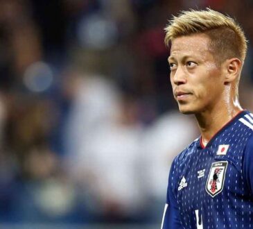 जापान के पूर्व फुटबॉलर केइसुके होंडा, जिन्होंने ईरान की राष्ट्रीय टीम के वर्ल्ड कप में खेलने के समर्थन में बयान दिया।