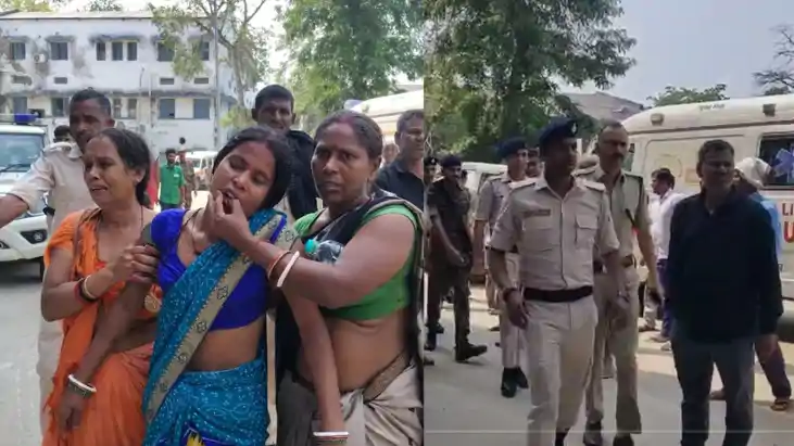 शीतला माता मंदिर नालंदा में भगदड़ के बाद अफरा-तफरी का दृश्य, मौके पर मौजूद श्रद्धालु और राहत कार्य में जुटी टीम