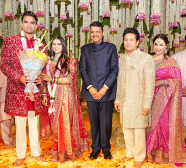 Arjun Tendulkar wedding ceremony in Mumbai with father Sachin Tendulkar attending the grand celebration