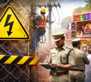 झारखंड बिजली वितरण निगम द्वारा जारी सार्वजनिक सूचना, जिसमें त्योहारों और शोभायात्राओं के दौरान बिजली सुरक्षा के लिए SOP और दिशा-निर्देश दिए गए हैं।