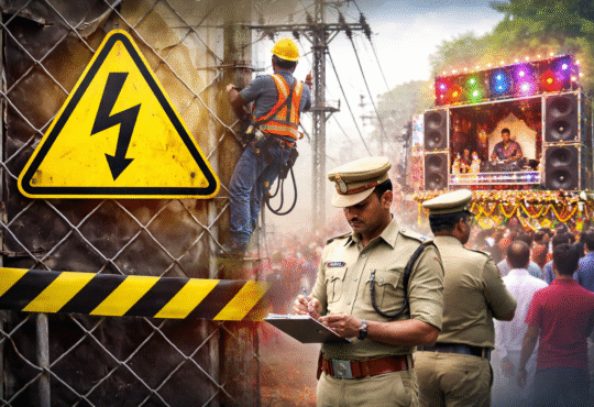 झारखंड बिजली वितरण निगम द्वारा जारी सार्वजनिक सूचना, जिसमें त्योहारों और शोभायात्राओं के दौरान बिजली सुरक्षा के लिए SOP और दिशा-निर्देश दिए गए हैं।