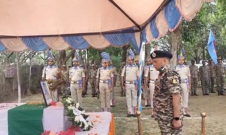Tribute ceremony for CoBRA jawan Rakesh Kumar at CRPF camp Ranchi