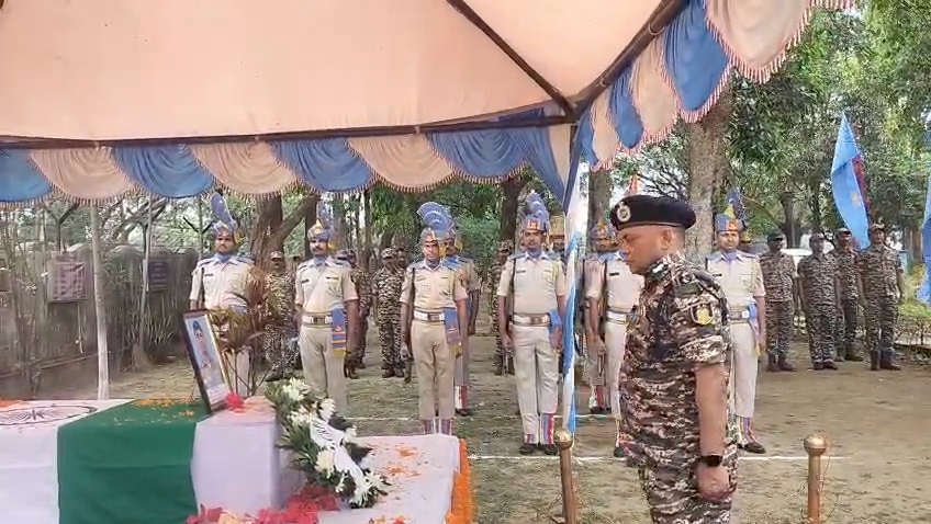 Tribute ceremony for CoBRA jawan Rakesh Kumar at CRPF camp Ranchi