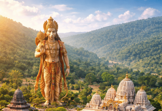 चतरा झारखंड में बन रहा भव्य संकटमोचन धाम, विशाल हनुमान प्रतिमा