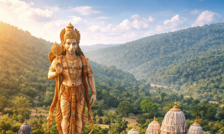 चतरा झारखंड में बन रहा भव्य संकटमोचन धाम, विशाल हनुमान प्रतिमा
