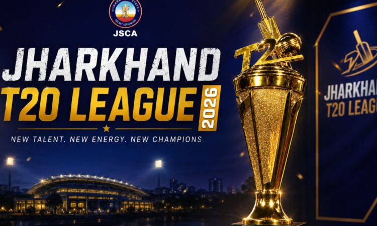 Jharkhand T20 League 2026 trophy unveiling event at Radisson Blu Hotel Ranchi