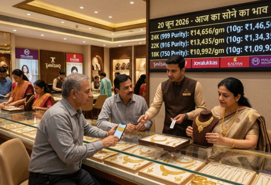 20 जून 2026 का सोने का भाव, 24K 22K 18K गोल्ड रेट, Tanishq Kalyan Malabar Gold Price Today