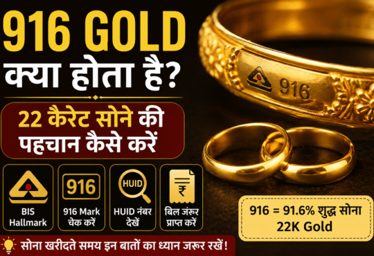 916 Gold Meaning in Hindi, 22 कैरेट सोने की पहचान, BIS Hallmark Gold Guide