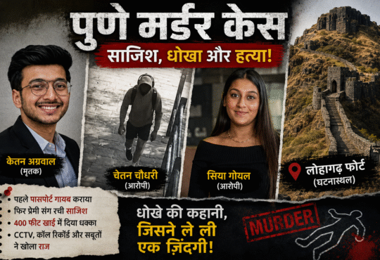 केतन अग्रवाल, हूडी पहने संदिग्ध चेतन चौधरी और सिया गोयल की तस्वीर के साथ लोहागढ़ फोर्ट का दृश्य, जहां पुणे मर्डर केस की घटना हुई।