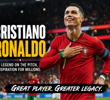 Cristiano Ronaldo celebrating after scoring against Uzbekistan in FIFA World Cup 2026