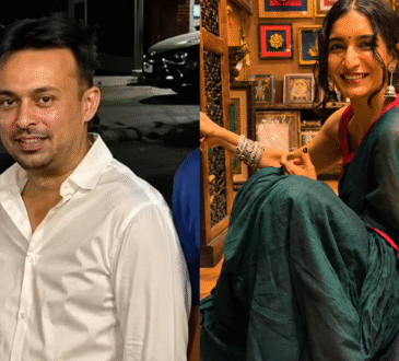 बेंगलुरु में व्यापारी वैशाख और कन्नड़ अभिनेत्री कृषि थपांडा की संयुक्त तस्वीर, जिनके घर पर व्यापारी की मौत के मामले की पुलिस जांच जारी है।