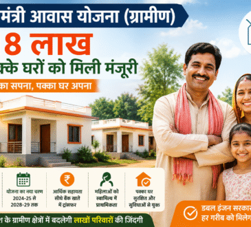 उत्तर प्रदेश के लिए प्रधानमंत्री आवास योजना ग्रामीण के तहत 6.18 लाख नए पक्के घरों की मंजूरी