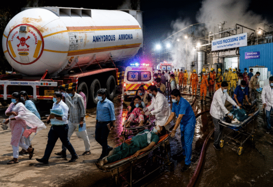 Ammonia gas leak at seafood factory in Tiruvallur Tamil Nadu