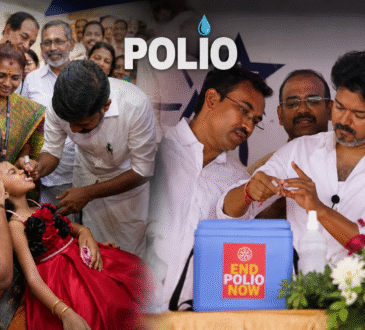 Children receiving oral polio vaccine during Pulse Polio Campaign in Thrissur