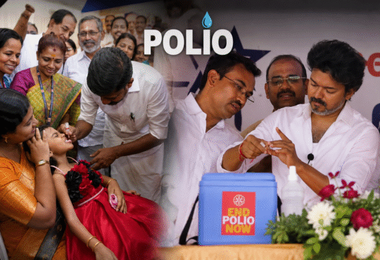 Children receiving oral polio vaccine during Pulse Polio Campaign in Thrissur