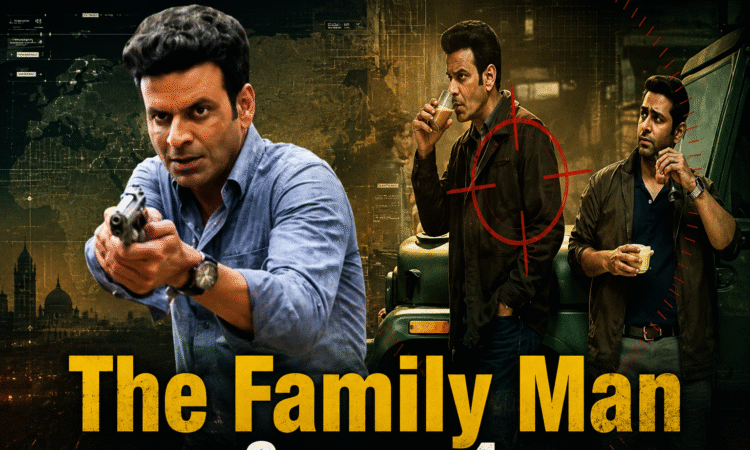 The Family Man Season 4 पोस्टर में मनोज बाजपेयी और स्पाई थ्रिलर का एक्शन लुक