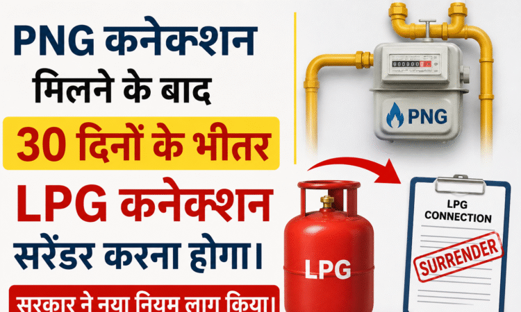 PNG कनेक्शन मिलने के बाद LPG कनेक्शन सरेंडर करने के नए नियम से जुड़ी सांकेतिक तस्वीर।