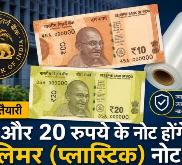 RBI द्वारा 10 और 20 रुपये के पॉलिमर नोट लाने की तैयारी को दर्शाती प्रतीकात्मक तस्वीर।