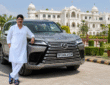 राजा भैया अपनी नई Lexus LX 500d अल्ट्रा लग्जरी SUV के साथ।