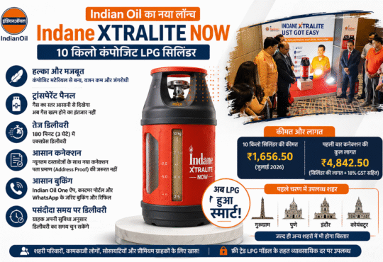 इंडेन एक्स्ट्रालाइट नाउ 10 किलो कंपोजिट LPG सिलिंडर का आधिकारिक लॉन्च