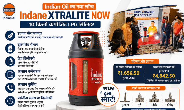 इंडेन एक्स्ट्रालाइट नाउ 10 किलो कंपोजिट LPG सिलिंडर का आधिकारिक लॉन्च
