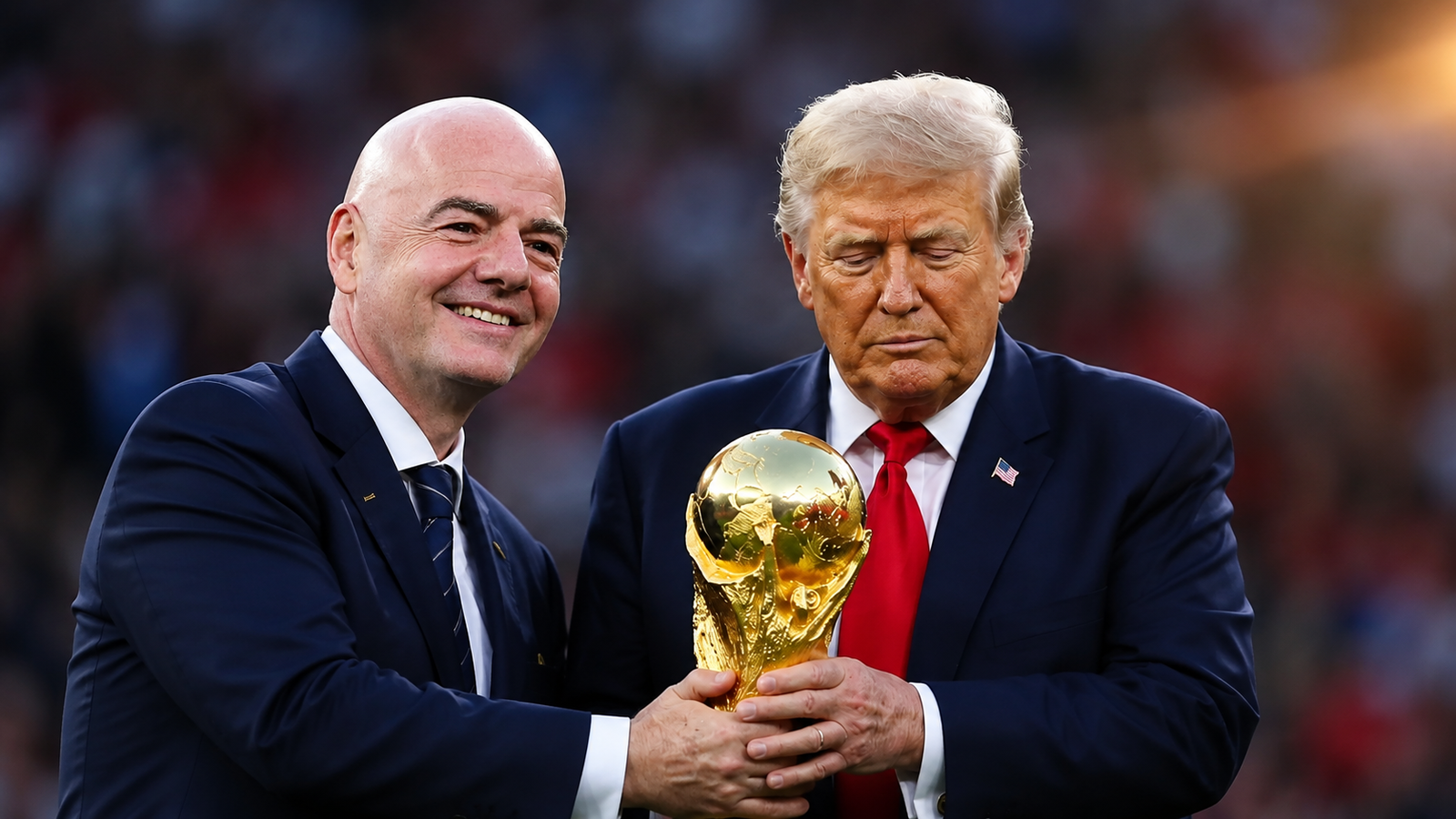 FIFA अध्यक्ष जियानी इन्फेंटिनो विश्व कप 2026 के बाद दिए गए विवादित बयान के दौरान।