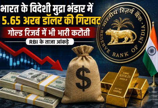 RBI Forex Reserves July 2026: भारत के विदेशी मुद्रा भंडार और गोल्ड रिजर्व में गिरावट दर्शाता प्रतीकात्मक चित्र।