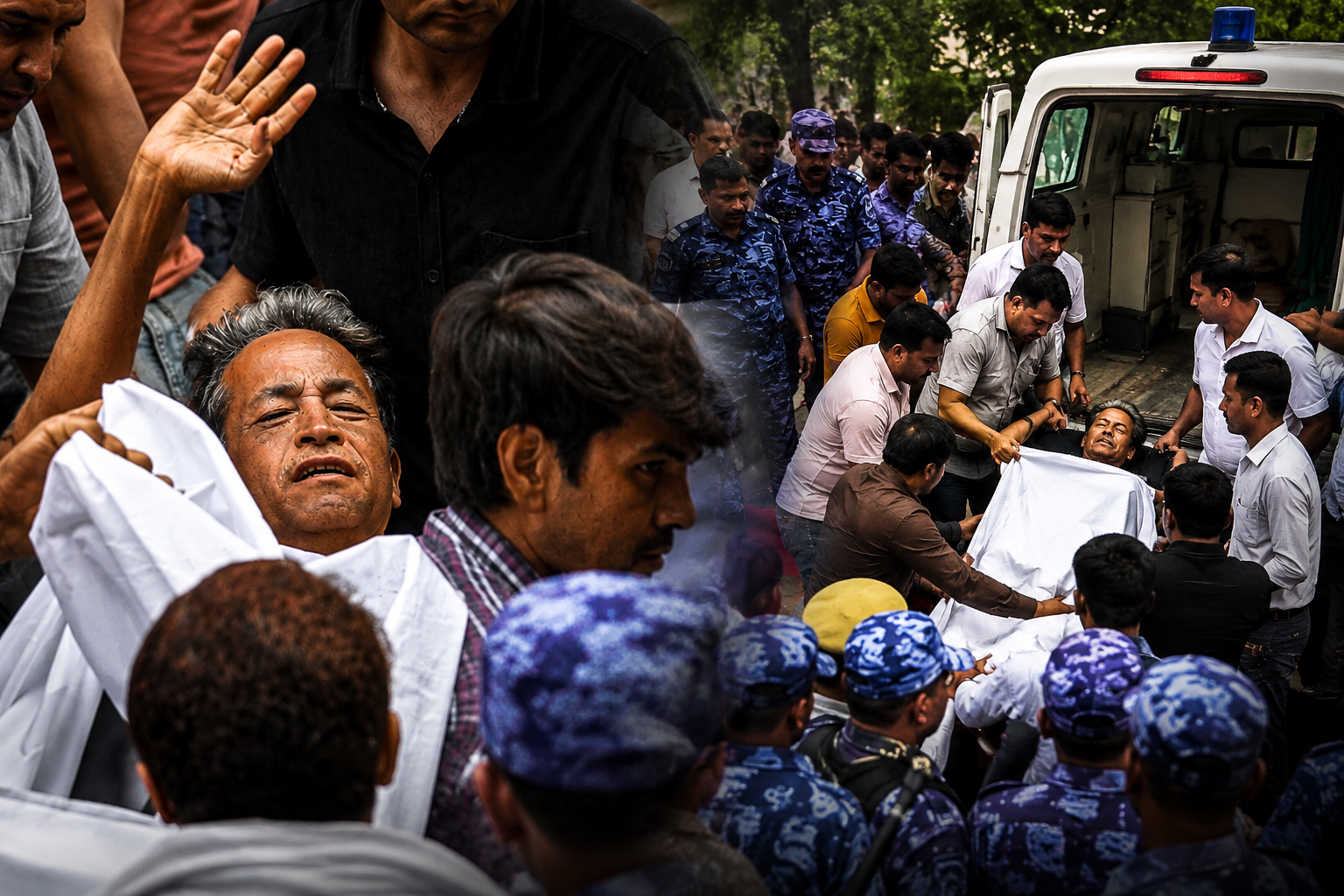 जंतर-मंतर से अनशन पर बैठे सोनम वांगचुक को अस्पताल ले जाती दिल्ली पुलिस
