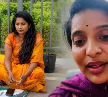 टेक महिंद्रा कर्मचारी द्वारा नौकरी से निकाले जाने के आरोप के बाद कंपनी परिसर के बाहर प्रदर्शन।