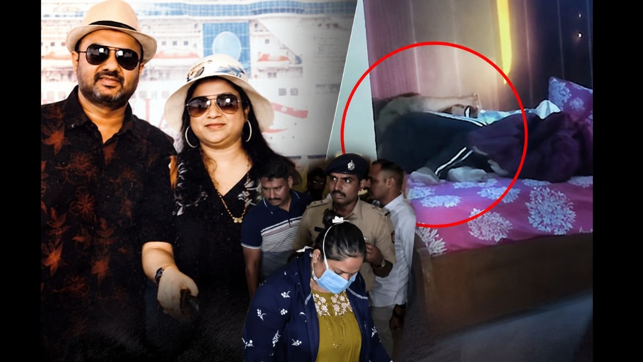 धारवाड़ डॉक्टर मर्डर केस में मृतक डॉ. किरण होन्नानवर, पत्नी डॉ. प्रियंका और पुलिस जांच से जुड़ी सांकेतिक तस्वीर।