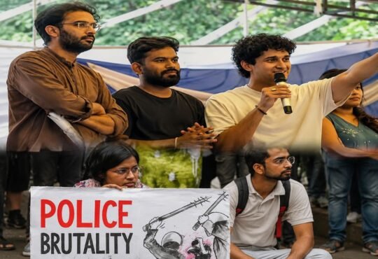 CJP संस्थापक अभिजीत दीपके और सह-संयोजक आशुतोष रांका व सौरव दास