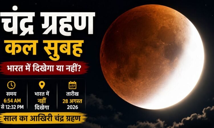 Chandra Grahan 2026 lunar eclipse timing and India visibility on August 28