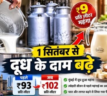 Mumbai Milk Price Hike: 1 सितंबर से ₹9 महंगा होगा दूध, जानें नया रेट