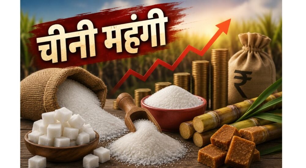 भारत में बढ़ती चीनी कीमतों और इथेनॉल उत्पादन के बीच संबंध को दर्शाती तस्वीर