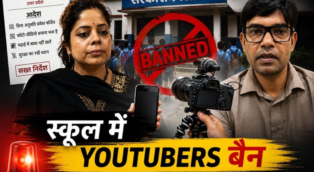 उत्तर प्रदेश के सरकारी स्कूलों में YouTubers की एंट्री पर रोक को लेकर BSA कार्यालय और अधिकारियों की तस्वीर